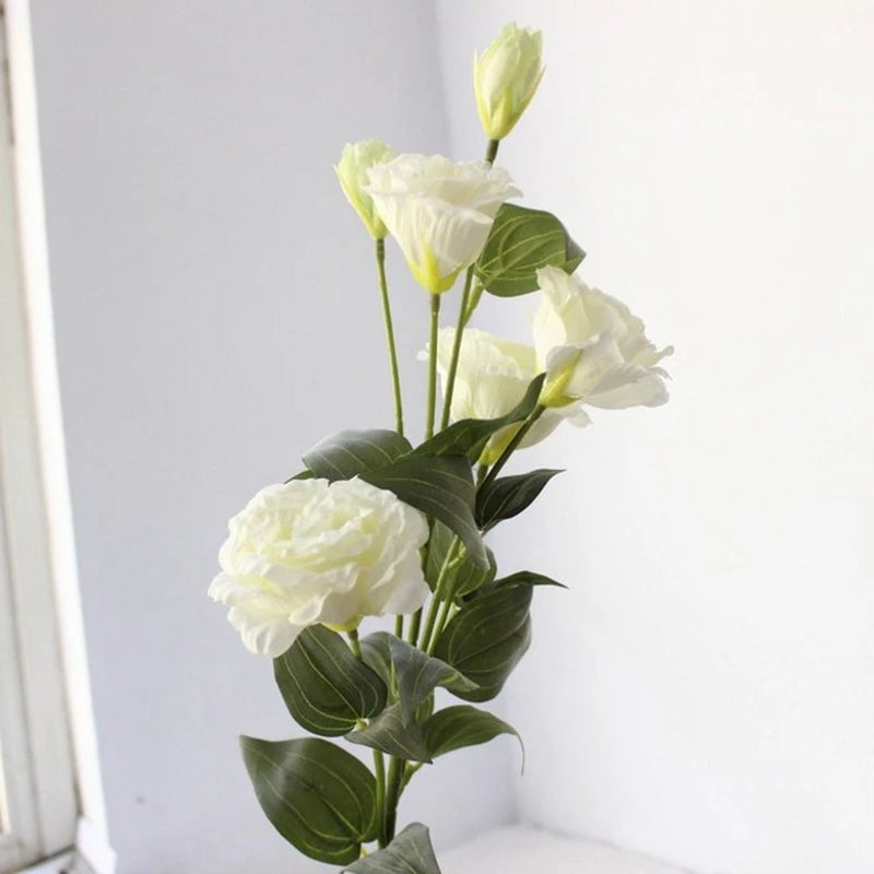 6 Heads/Bouquet Eustoma Artificial Silk Flowers Home Window Balcony Accessory